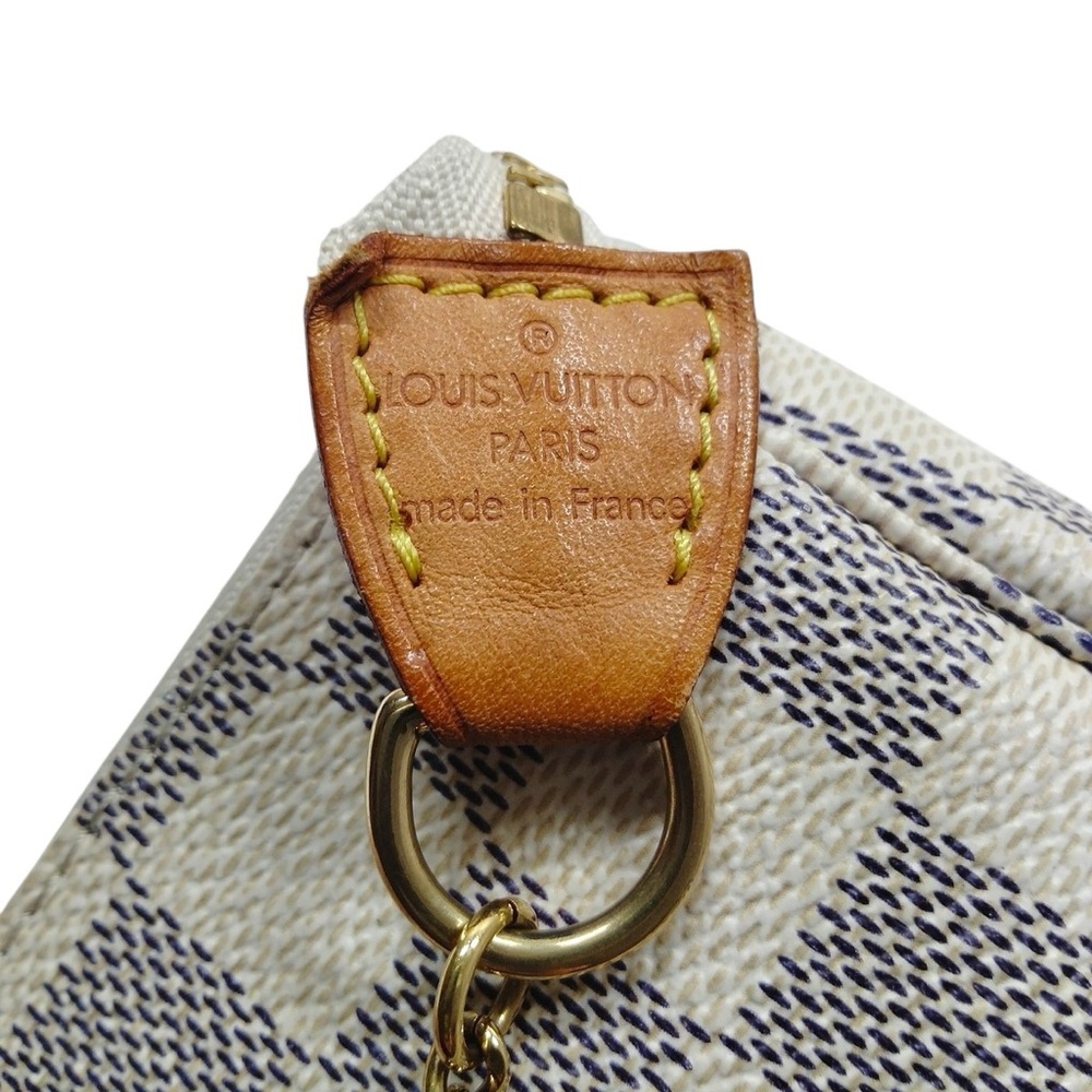 Louis Vuitton LV Damier Azur Pochette with Original Chain EUC - Picture 7 of 9